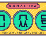 公众号矩阵实战1年多，20多个公众号，关注数70W左右，每个月收益大概在8-12W-逐风项目库