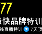 7日极快品牌集训营，在线直播特训：7天顶7年，品牌生存的终极密码-逐风项目库