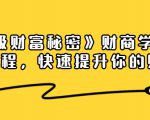 《终极财富秘密》财商学习必修课程，快速提升你的财富（18节视频课）-逐风项目库