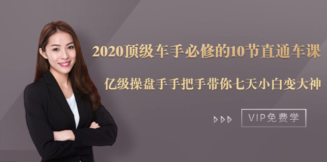 2020顶级车手必修的10节直通车课：亿级操盘手手把手带你七天小白变大神-逐风项目库