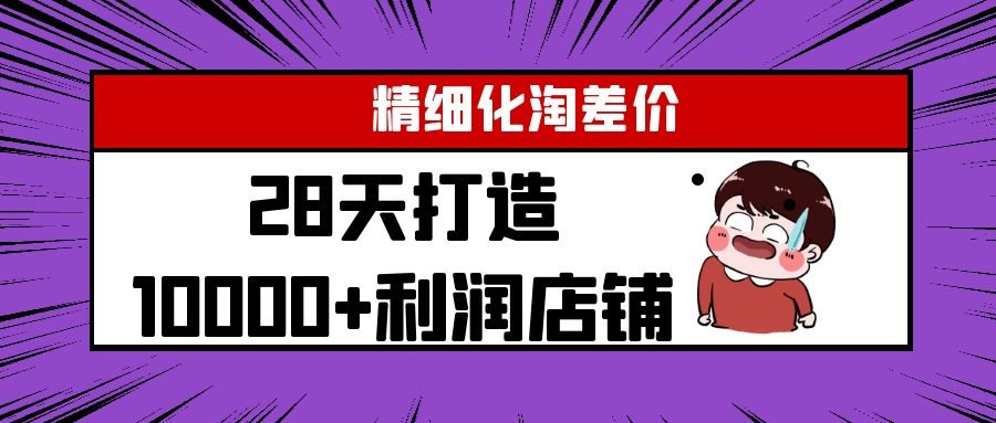 Yl精细化淘差价28天打造10000+利润店铺，精细化选品项目（附软件）-逐风项目库