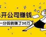 0元开公司赚钱，不花一分钱几天躺赚了30多万，详细操作流程！-逐风项目库