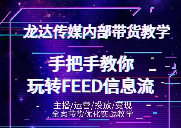 龙达传媒内部抖音带货密训营：手把手教你玩转抖音FEED信息流，让你销量暴增-逐风项目库