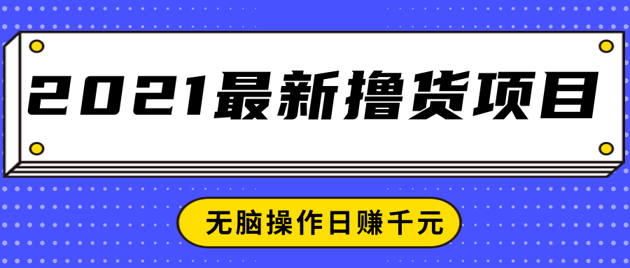 2021最新撸货项目，一部手机即可实现无脑操作轻松日赚千元-逐风项目库