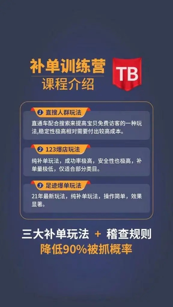 数据蛇淘宝2021最新三大补单玩法+稽查规则，降低90%被抓概率-逐风项目库