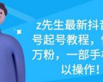 z先生最新抖音美女号起号教程，快速十万粉，一部手机就可以操作-逐风项目库