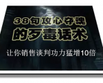 陈增金：38句攻心夺魂的歹毒话术，让你销售谈判功力猛增10倍-逐风项目库