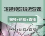 南小北短视频剪辑运营课：账号+运营+直播，零基础学习手机剪辑【视频课程】-逐风项目库