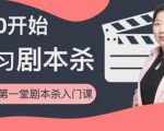 红娘子·从0开始学习剧本杀，你的第一堂剧本杀入门课 简单易懂 市场需求大-逐风项目库