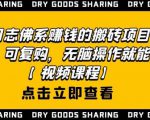 强子日志佛系赚钱的搬砖项目，需求大，可复购，无脑操作就能收钱-逐风项目库