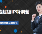 超级IP特训营：表演表达、高效输出优质短视频运营技巧，价值999元-逐风项目库