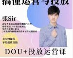 张sir的dou+投放运营课：搞懂运营与投放，全面提升账号的流量运营效率-逐风项目库