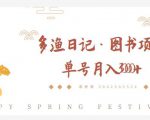 多渔日记·图书项目，无货源图书模式，纯搬运，单号月入4000+-逐风项目库