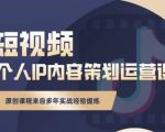 抖音短视频个人ip内容策划实操课，真正做到普通人也能实行落地-逐风项目库