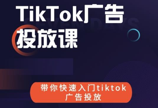 跨境B哥tiktok广告投放课，带你快速入门tiktok广告投放价值1680元-逐风项目库