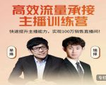高效流量承接主播训练营：快速提升主播能力,实现100万销售直播间-逐风项目库
