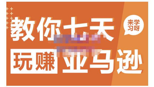 晟尧跨境·教你七天玩赚亚马逊，教你轻松玩赚亚马逊，适合小白学习-逐风项目库