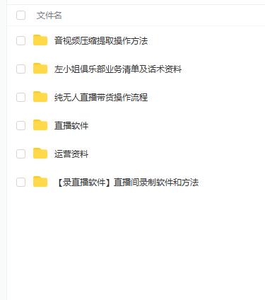 左小姐-直播带货俱乐部十三行、无人直播，全套教程附：工具、文档、话术资料-逐风项目库