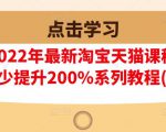 樊剑2022年最新淘宝天猫课程-转化率至少提升200%系列教程(高级)-逐风项目库