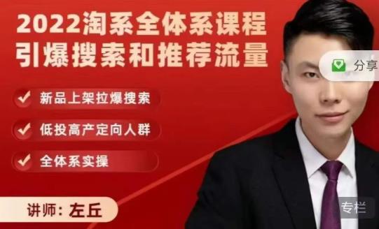 2022淘系全体系课程引爆搜索和推荐流量，新品上架拉爆搜索-逐风项目库