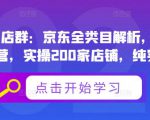 贝千电商店群：京东全类目解析，京东店群专业运营，实操200家店铺，纯实战经验-逐风项目库