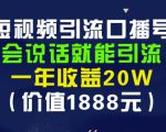 安妈·短视频引流口播号，会说话就能引流，一年收益20W（价值1888元）-逐风项目库