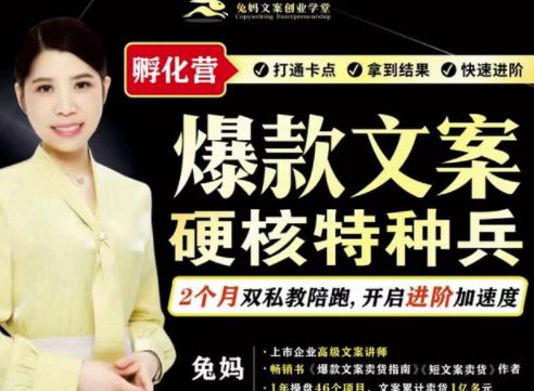 兔妈·爆款文案硬核特种兵孵化营，实现了每个月2000-30000+的副业增收-逐风项目库