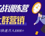 社群营销全套体系课程，助你了解什么是社群，教你快速步入月营10000+-逐风项目库