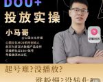 小马哥-Dou+投放实操课，抖加投放，随心推，付费起号逻辑，打破低播放转化-逐风项目库