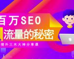 SEO实操培训：玩转百万SEO流量，助力站长快速提升流量（搜外三木大神分享课）-逐风项目库