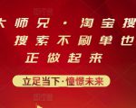 电商大师兄·淘宝搜索新玩法，搜索不刷单也能真正做起来-逐风项目库