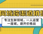同城跨渠道销售，专注生鲜领域，一人运营一座城，避开价格战-逐风项目库