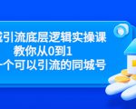 同城引流底层逻辑实操课，教你从0到1做一个可以引流的同城号（价值4980）-逐风项目库