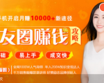 全网千万人气导师亲授：零基础/易上手的朋友圈赚钱攻略，让你轻松月入过万-逐风项目库