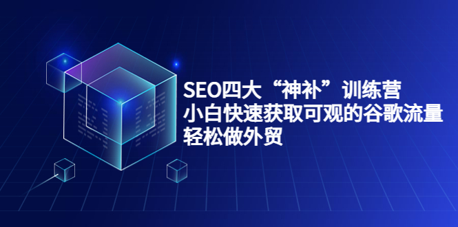 SEO四大“神补”训练营，小白快速获取可观的谷歌流量，轻松做外贸-逐风项目库