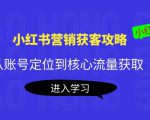小红书营销获客攻略：从账号定位到核心流量获取，爆款笔记打造-逐风项目库