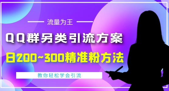 价值888的QQ群另类引流方案，半自动操作日200~300精准粉方法【视频教程】-逐风项目库