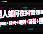 普通人如何在抖音赚到钱：策略 路线 规则 突破 赚钱（10节课）-逐风项目库