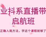 企业抖系直播带货启航班，正确入局方法，学这个课程就够了-逐风项目库