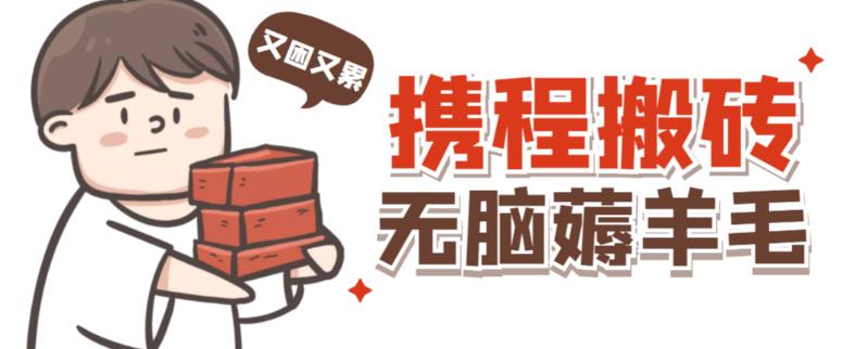 携程最新无脑薅羊毛低保玩法，后期稳定一天几十的收益，可多号放大收益-逐风项目库