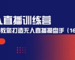 无人直播训练营：手把手教您打造无人直播操盘手（16节课时）-逐风项目库