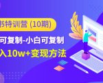 小红书特训营（第10期）低门槛-可复制-小白可复制-独家月入10w+变现方法-逐风项目库