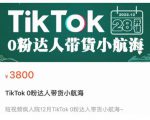 短视频疯人院TikTok 0粉达人带货小航海，TikTok Shop运营带货新模式-逐风项目库
