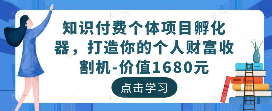 知识付费个体项目孵化器，打造你的个人财富收割机-价值1680元-逐风项目库