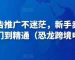 亚马逊广告推广不迷茫，新手卖家产品运营入门到精通（恐龙跨境电商）-逐风项目库
