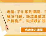 老猫·千川系列课程，千川投放解决问题，缺流量搞流量，缺投产搞投产，缺规模扩规模-逐风项目库