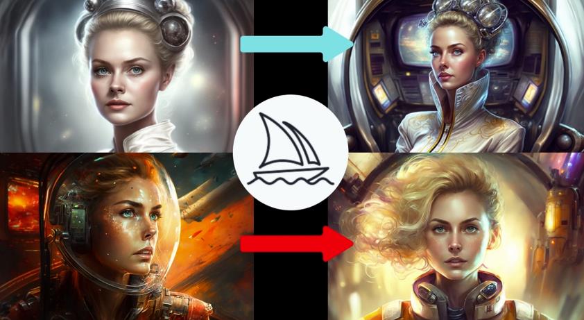 Midjourney V4实现连续性的人物创作：漫画，故事，动画操作教程参数设置-逐风项目库