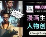 Midjourney V4版本操作教程：2个简单参数，完成漫画生成，人物创建-逐风项目库