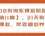 108将淘系爆款陪跑营【第11期】，21天教运营打爆款，帮老板培养运营-逐风项目库