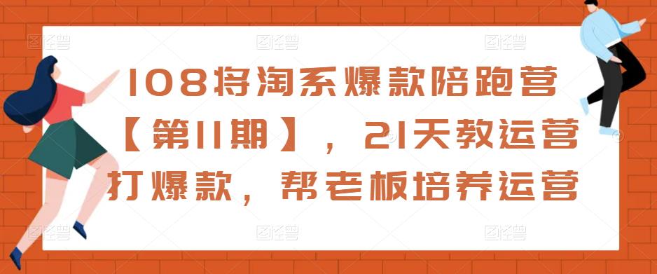 108将淘系爆款陪跑营【第11期】，21天教运营打爆款，帮老板培养运营-逐风项目库